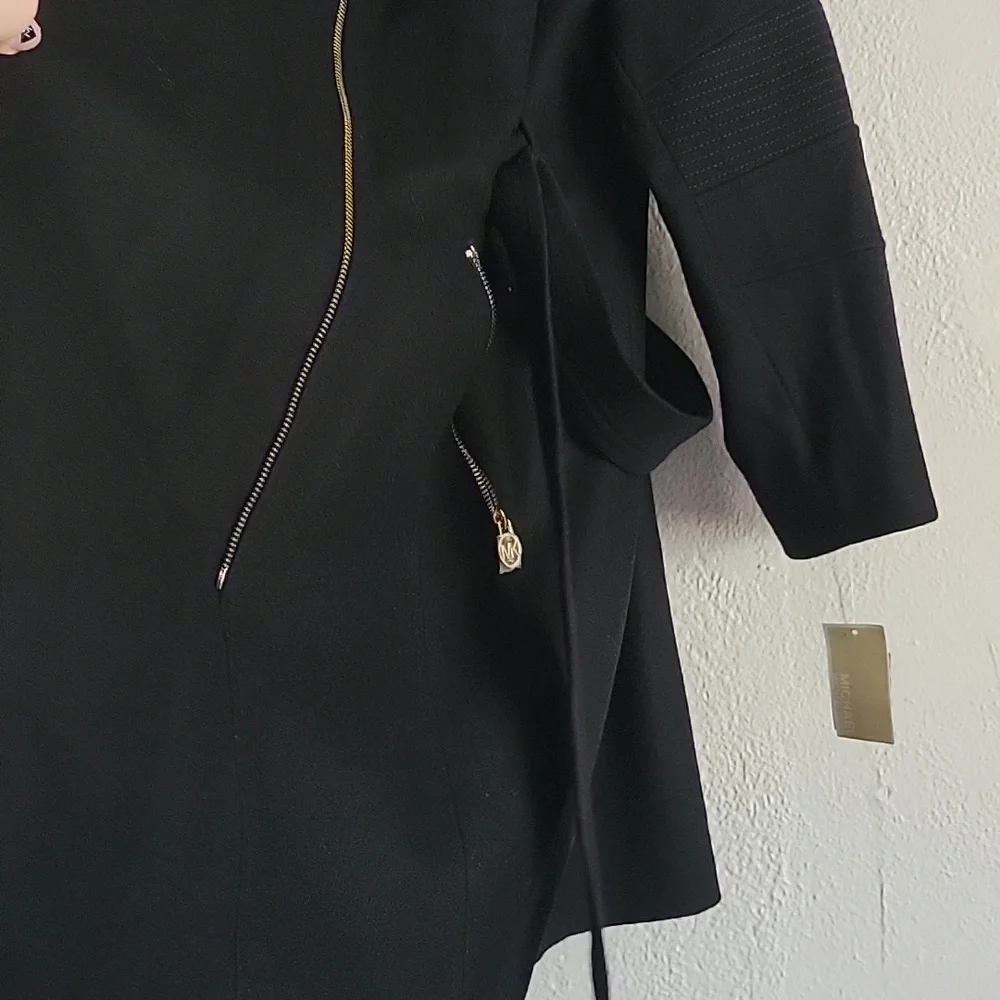 Michael Kors Black Wool Coat NWT 1x - Picture 9 of 11